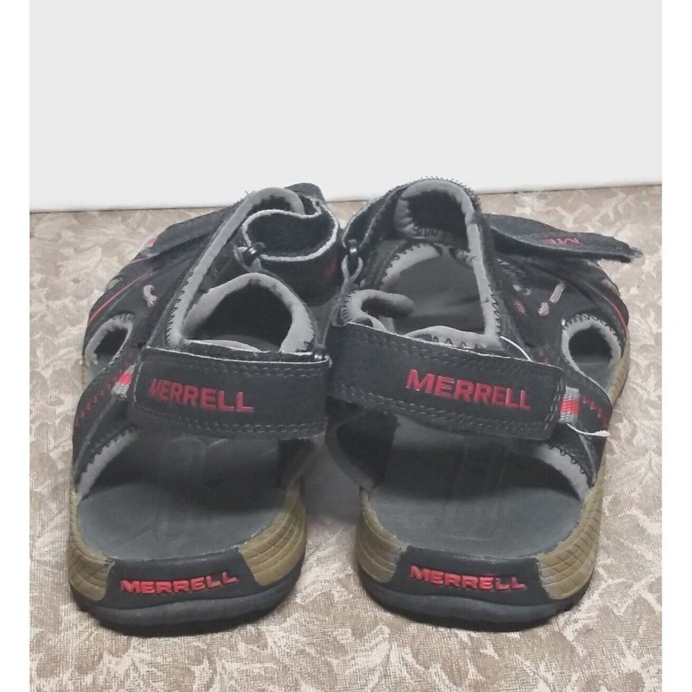 Merrell Womens Panther MY53338 Black Gray Leather Sport Sandals Comfort Size 5M - Picture 5 of 9